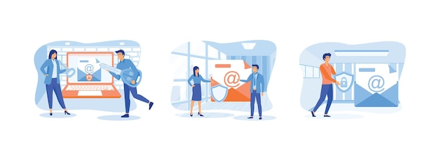 Email encryption concept Secure encrypted messages emails Internet data protection