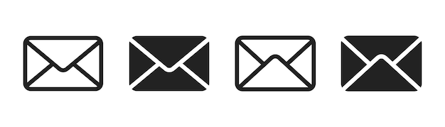 Email icons set and Envelope icon