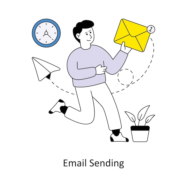 email sending style design vector stock illustrations