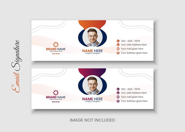 email signature design email footer template cover design