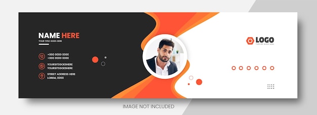 Email signature or email footer and social media facebook cover design template