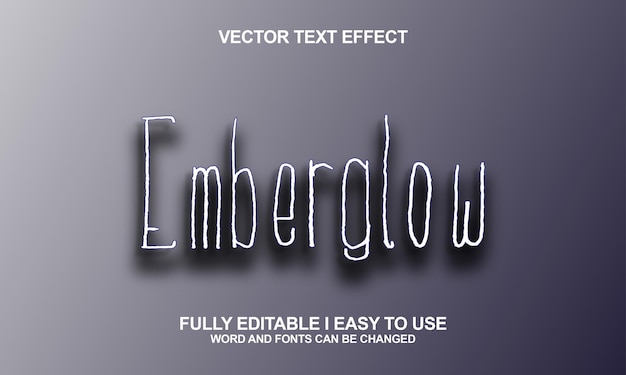 emberglow editable font vector text effect