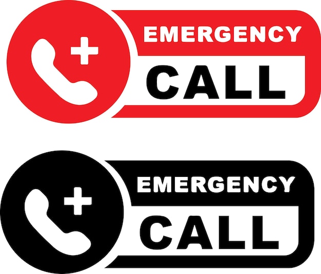 Emergency call icon Emergency hotline ICON