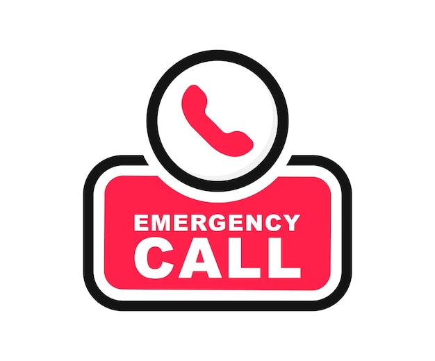 Emergency call icon SOS emergency call