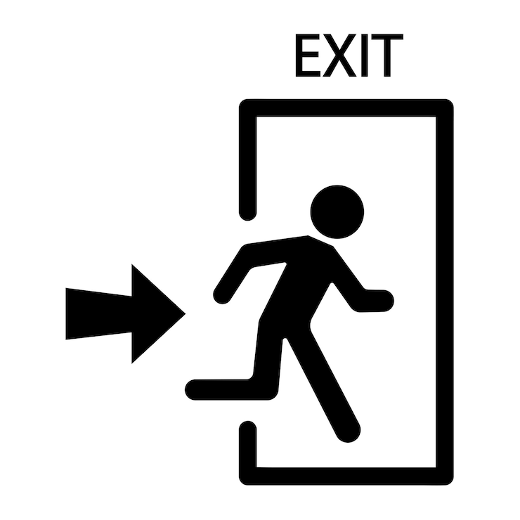 Vektor emergency door icon vector illustration design template
