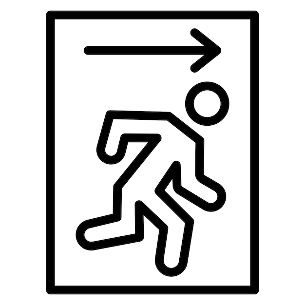 Emergency Exit icon vector image Can be used for Public Utilities