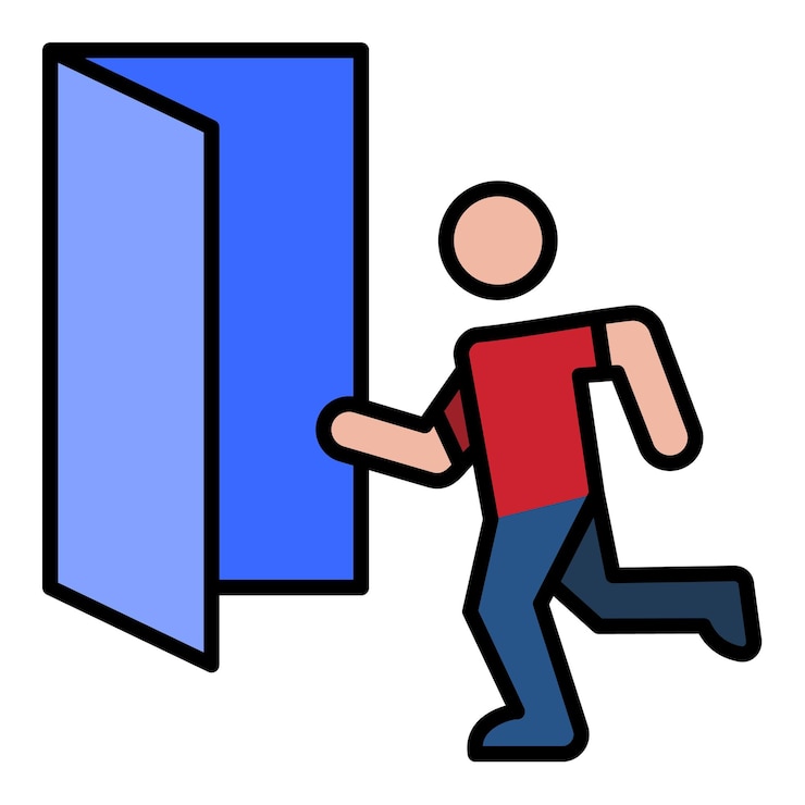 Vektör emergency exit icon