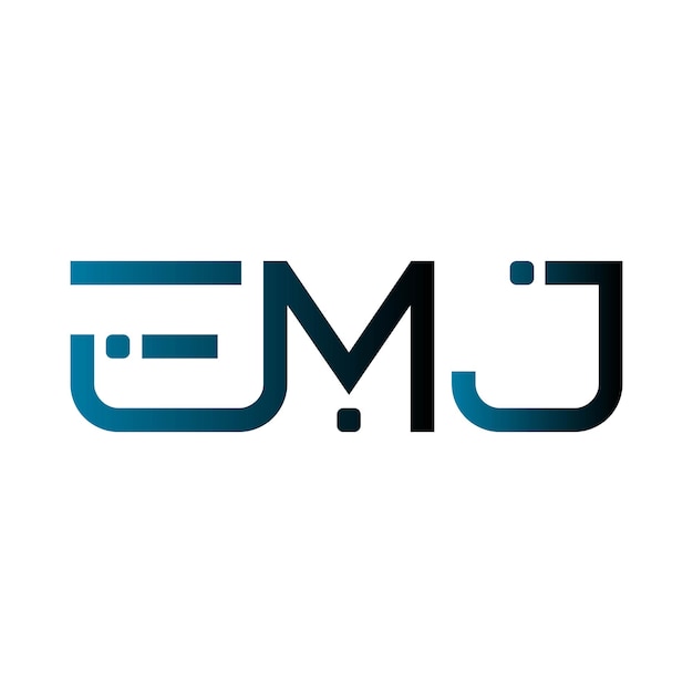 emj logo abstract typography simple modern minimal vector design