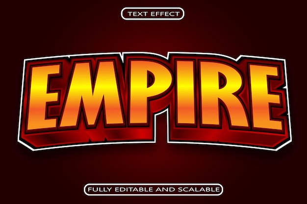 Empire Editable Text Effect 3 Dimension Emboss Modern Style