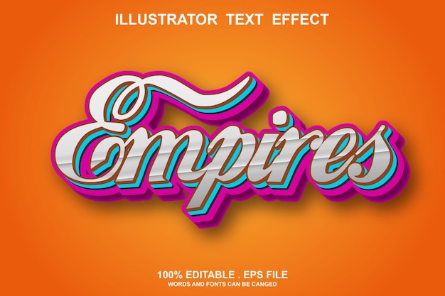empires text effect editable