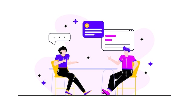 Employees taking breaks chatting or having coffee together