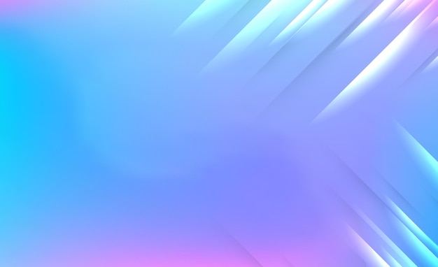 Empty Blue Color Banner with Vector Gradient Effect and Blur Backdrop