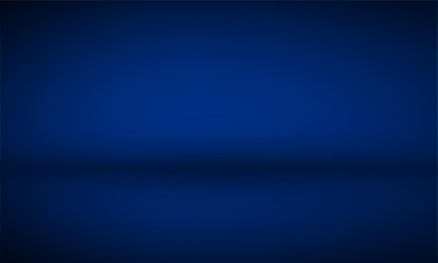 Empty blue studio room used as background for display your products vector design