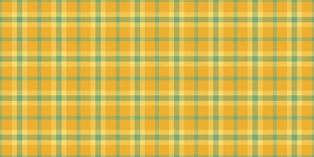 Empty fabric check background product texture textile vector Painting pattern seamless plaid tartan in amber and yellow colors