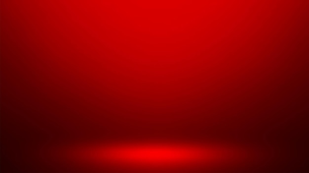 Empty red color studio room background can use for background and product display