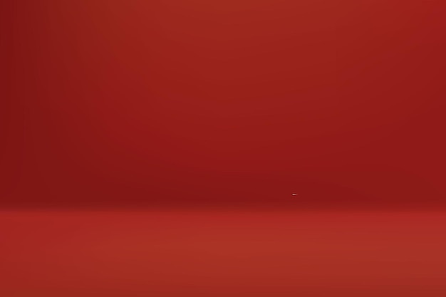 empty red color studio room