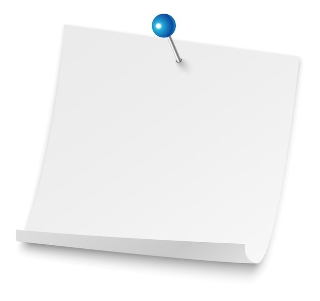 Empty sticky note mockup Pinned paper square