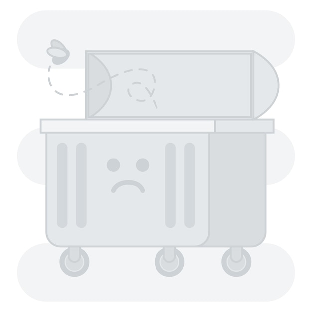 Empty trash illustration perfect for user interface uiux projects