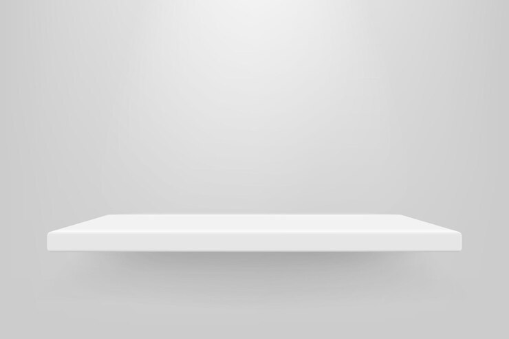 Vektör empty white color shelf with shadow background