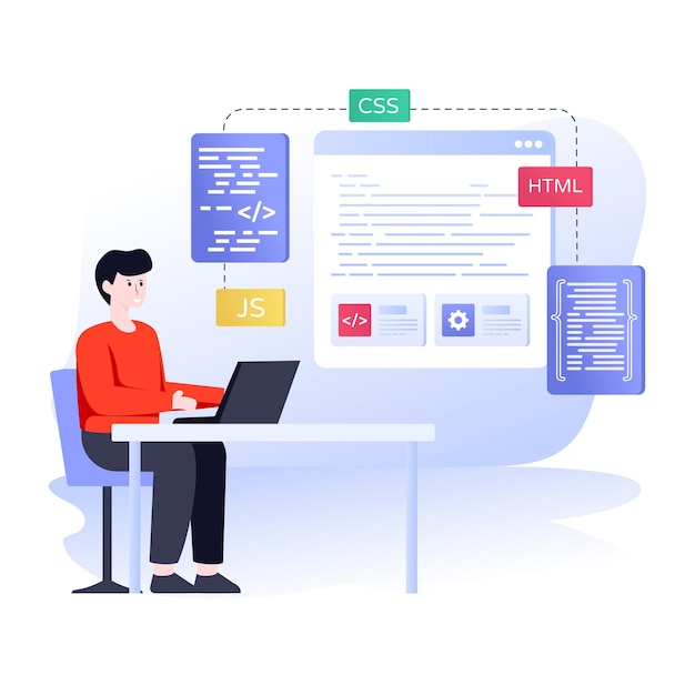 En adaptiv responsiv design flad illustration