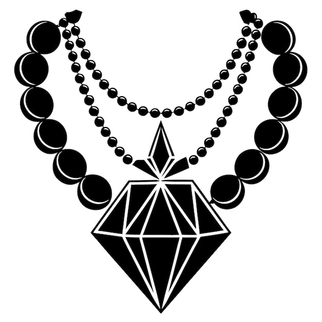 En diamant halskæde med en diamant og en diamant