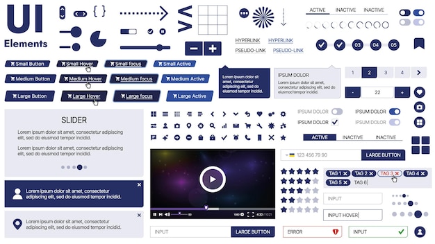 En ren och responsiv mall med UI-element