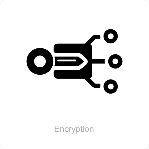 Encryption and security icon concept