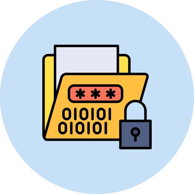 encryption icon vector image can be used for cyber security