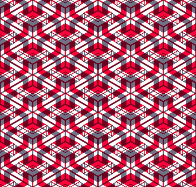 Endless colorful symmetric pattern, graphic design. Geometric intertwine optical composition, clear EPS10.