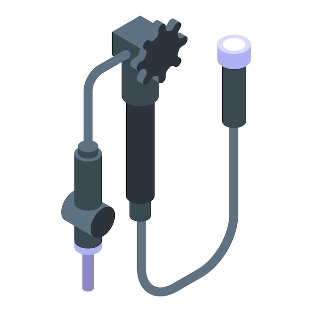endoscope flashlight icon isometric of endoscope flashlight vector icon for web design isolated on white background