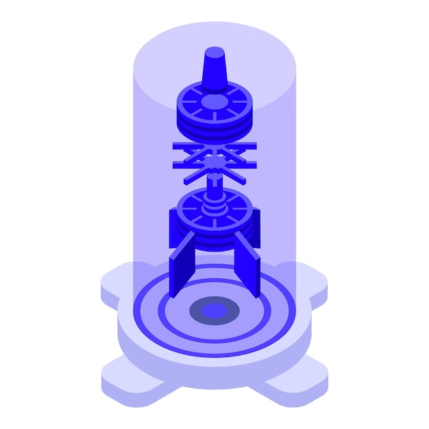 Engine hologram icon isometric vector Digital projection Future jet