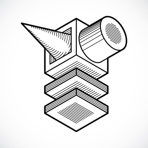 Engineering construction, abstract vector.