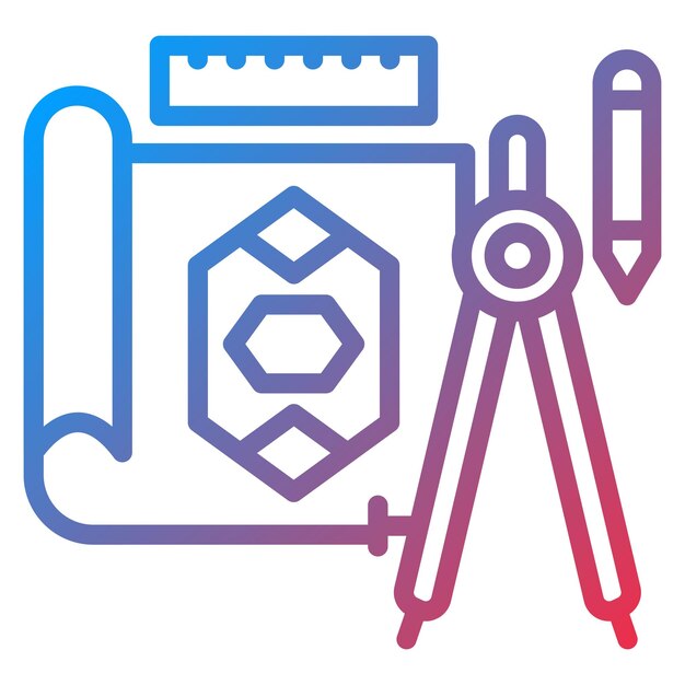 Engineering Diagram icon vector image Can be used for Engineer in Mechanics