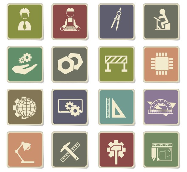 Engineering vector icons for user interface design
