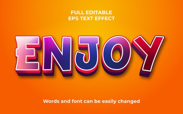 Enjoy 3d editable effect