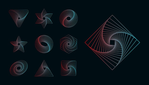 Enkla geometriska abstrakta mönster.