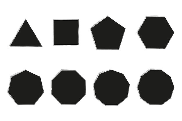 Enso zen stroke polygons japanese brush symbol vector illustration