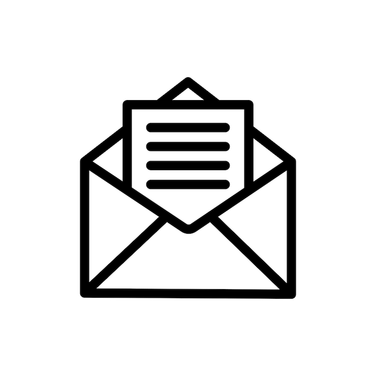 Vektor envelope open icon set open letter paper vector symbol read newsletter mail sign open email or mail web icon in black filled and outlined style