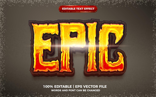 epic bold editable text effect 3d template style