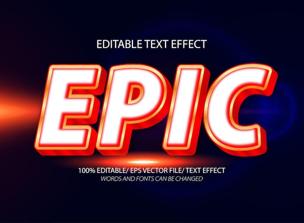 Epic editable text effect and editable text style