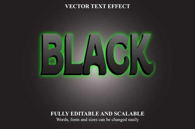 eps 3d black text effect