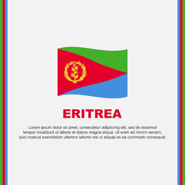eritrea flag background design template eritrea independence day banner social media post eritrea cartoon