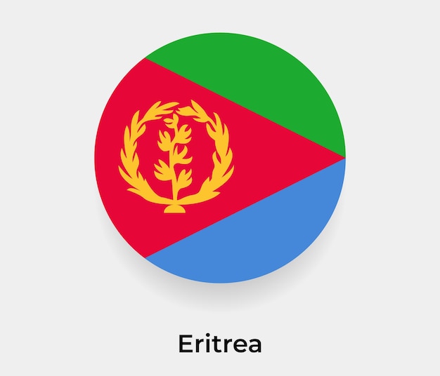 Eritrea flag bubble circle round shape icon vector illustration