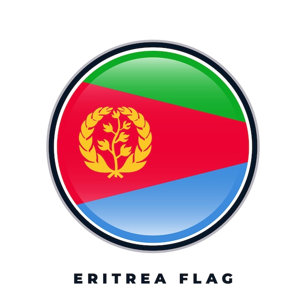 Eritrea flag round design circle vector