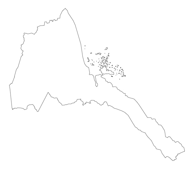 eritrea Map design outline Map illustration