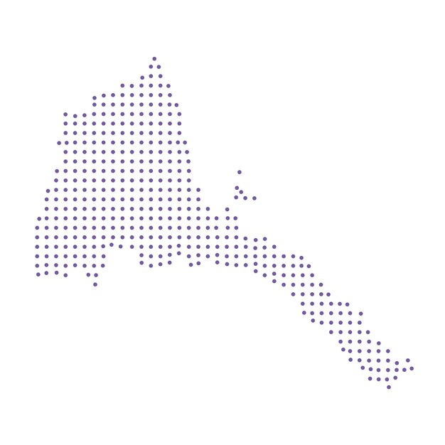 Eritrea map dotted pattern design purple circle