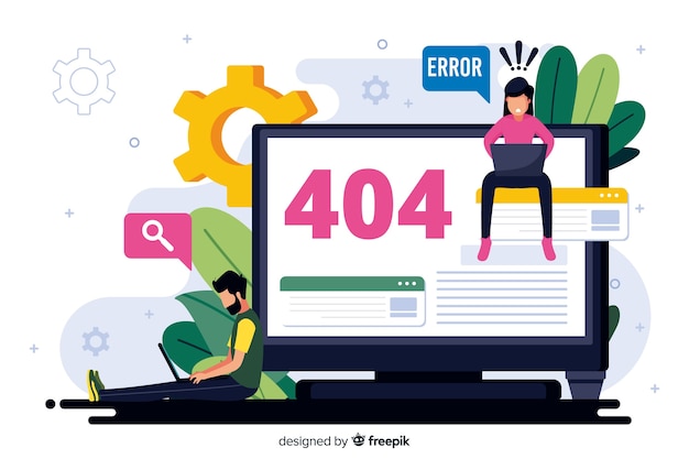 Error 404-koncept til landingsside