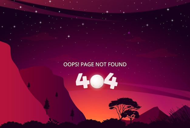 error 404 page not found natural concept illustration for web missing landing page