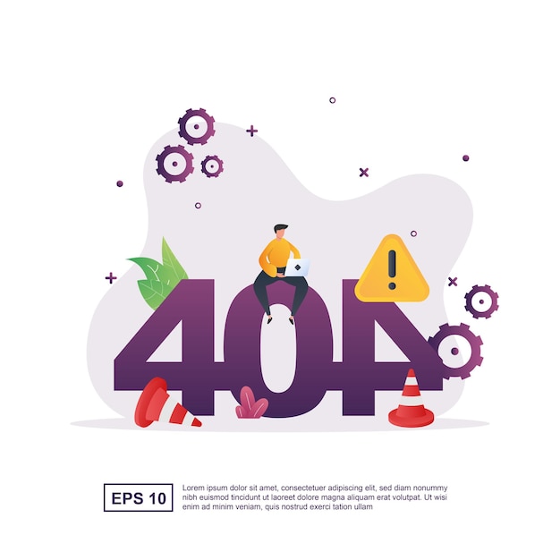  error 404 with a person holding a laptop.