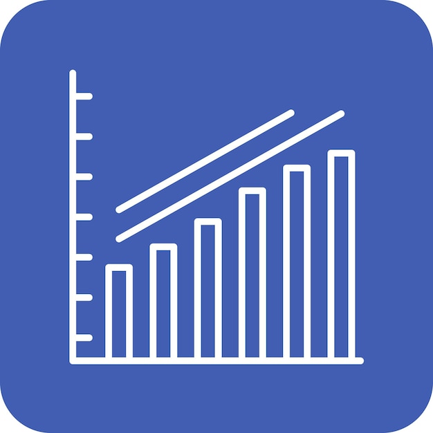 escalating bar graph icon vector image can be used for infographics